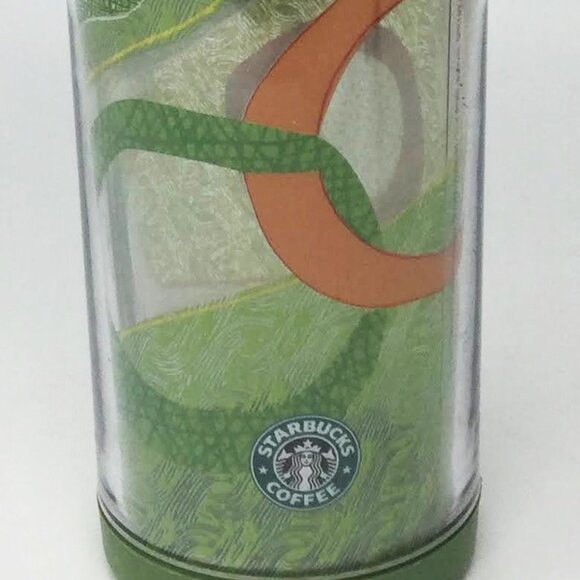 Starbucks 2007 Travel Tumbler Green Orange Cup 16o - Picture 7 of 8